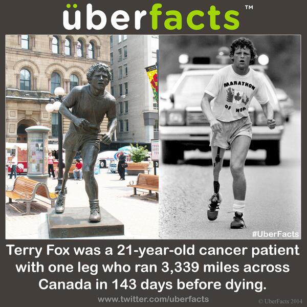 smantifel's tweet photo. "@UberFacts: Terry Fox http://t.co/IP4kWveyPF" hey @caleigh_a take a look at this!