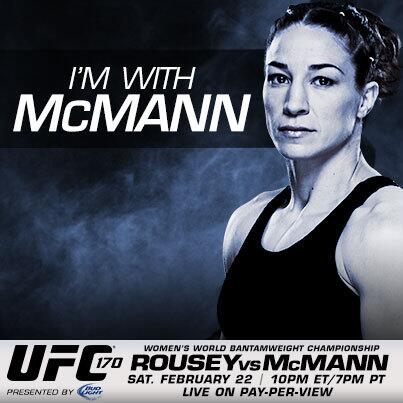 ufc's tweet photo. RT if you believe UFC women's bantamweight @Sara_McMann will be victorious at #UFC170 Sat. Feb. 22nd 10/7pm ETPT http://t.co/wSJPeiaYtd