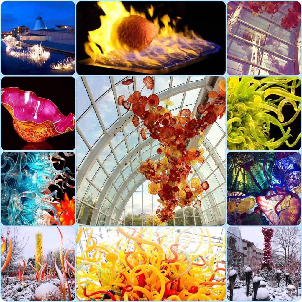  Happy 73rd birthday to Dale Chihuly! My collage tribute to his work in    