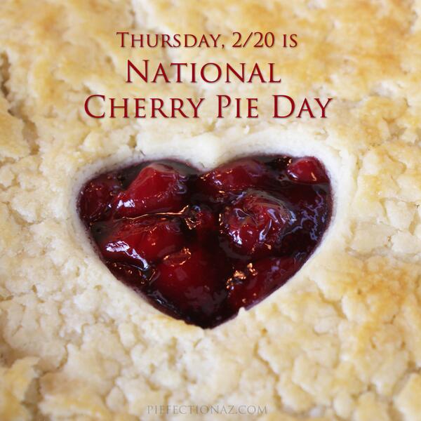 PiefectionAZ's tweet photo. Michigan Cherry Pie for only $12 on 2/20- National Cherry Pie Day! Pick one up for you and a friend! 6731 E Brown Rd. http://t.co/kMu7sjydF8