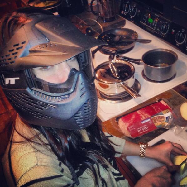 How we chop onions now after the team paintball trip.