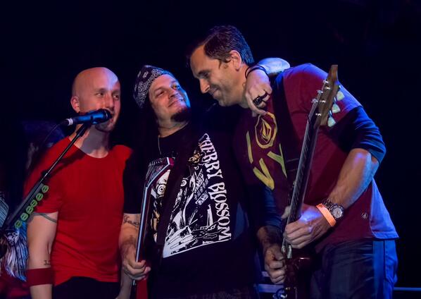 chanlrecords's tweet photo. Amazin to jam wthese guys #snot for the #sfg12 event @Whisky.  Who'd know 20 years later  n still goin 👊💥 http://t.co/QtMQLLNsCL