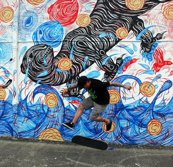 Supverse's tweet photo. http://t.co/MfVIrJ3a9R #AndrewSchoultz New Mural For POW! WOW! 2014 - #Honolulu, Hawaii... http://t.co/j1kwAmdxwm