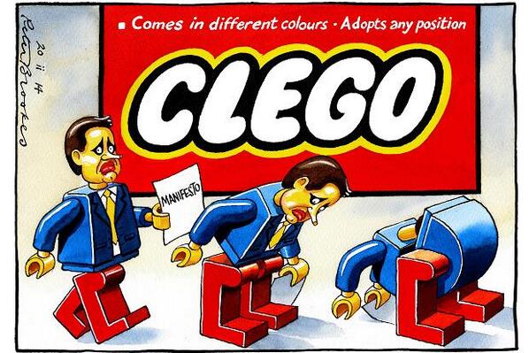 thetimes's tweet photo. Today’s @BrookesTimes cartoon: CLEGO 
- Comes in different colours
- Adopts any position
http://t.co/cQO217XrZj http://t.co/Dj2GbXaDpZ