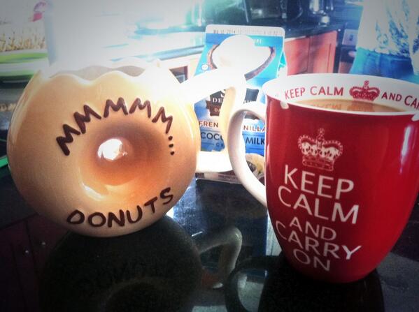apartment5D's tweet photo. @laurenbecool has a 6th sense for the mornings when @neetu_tweetu needs coffee http://t.co/N7FeQGk4Rj