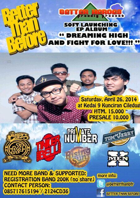 Yuhuuu yang kita tunggu2 nih guys! ;D "Coming soon soft launching #1stEpAlbum @betterthanbfr" :)