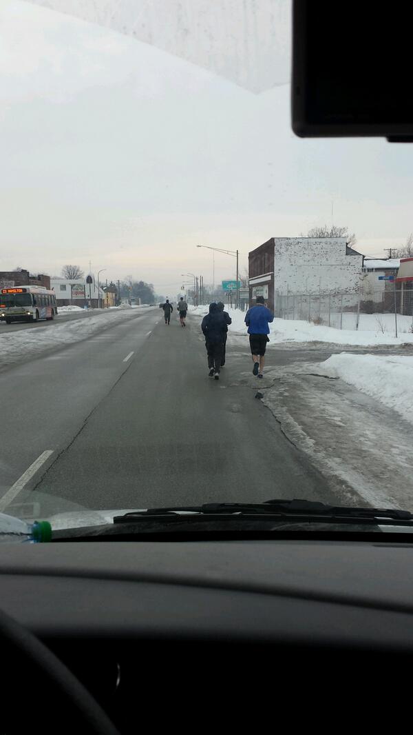 Men's lax coaches and training staff running to the fist #detroitscollegeteam #detroitstrong