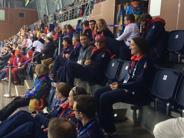 A big @teamGB turnout in the IceCube curling centre to support the girls today. #OneTeamGB #LoveCurling
