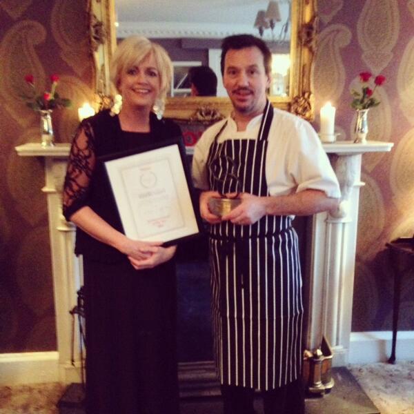 Here's the Red Door team with our award for best Irish restaurant wedding venue. Cheers!  #Inishowen, #weddingsonline