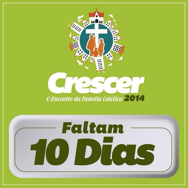 voltaiamim's tweet photo. Faltam apenas 10 dias p/nos encontrar no Crescer e passarmos um carnaval diferente,um carnaval da família católica. http://t.co/hPTYLEM2b7