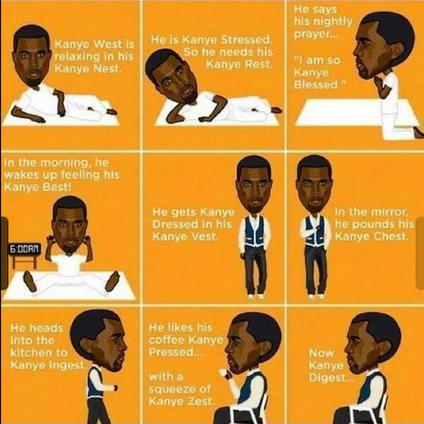 FunnyPicsDepot's tweet image. Life of Kanye