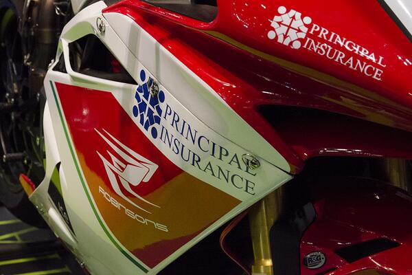 AskPrincipal's tweet photo. The Principal Insurance stand @ the London Motorcycle Show was a big draw esp the gorgeous MV from @lilybella2007 http://t.co/a1xC6rUG75