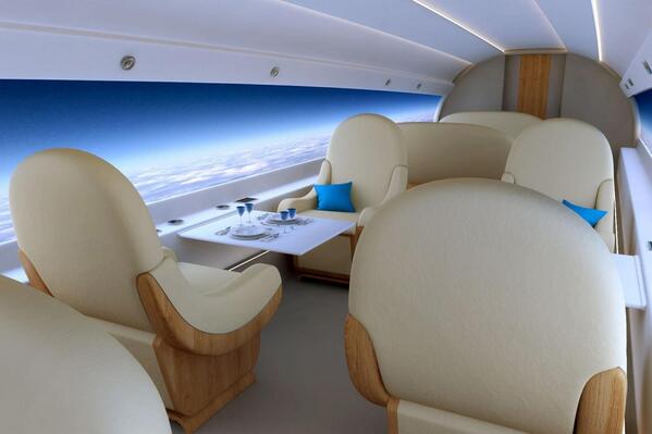 tech_awesome's tweet image. Design for a Supersonic Jet with a panoramic view, screw windows! Read more here: digitaltrends.com/cool-tech/inst…