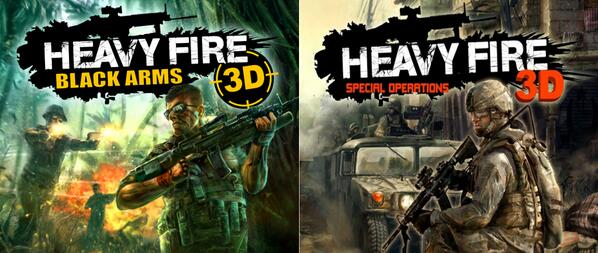 3DSeShop's tweet photo. [EU] Heavy Fire: Black Arms 3D and Special Operations 3D are now €2.99/£2.69 each (from €4.99/£4.49). http://t.co/i6KgmPM41m