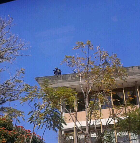 jcamacho08's tweet photo. @MeridaArrecha @venezuelalucha armas largas en la azotea de la casa sindical de santa juana #merida. http://t.co/flGsBYiS0R”