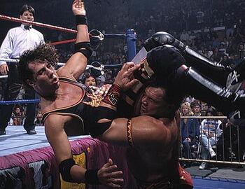 #ThrowBackThursday #WWF #WWE #RoyalRumble 1995 #123Kid & #BobHolly vs #BamBamBigelow & #Tatanka High flying #123Kid !