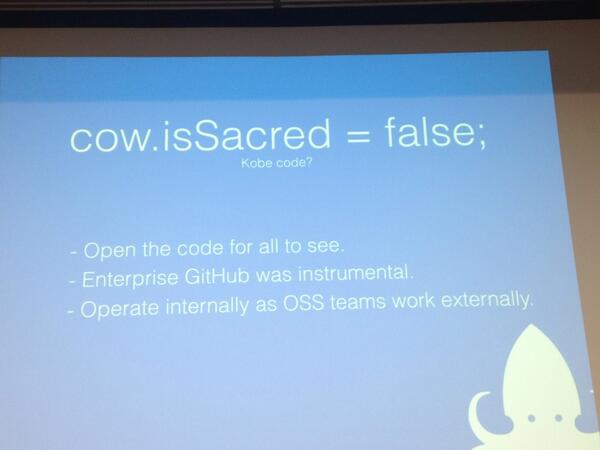 Killing the sacred cow @paypal. Big secret? Operate internally as open source teams. #intuitnode #nodejs