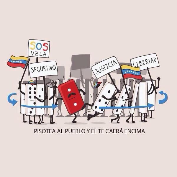 AnonymousVene10's tweet photo. Pisotea al pueblo y el te Caerá Encima. #AmasRepresionHagoGuarimbasRenunciaYA http://t.co/KU0rjPSUkF