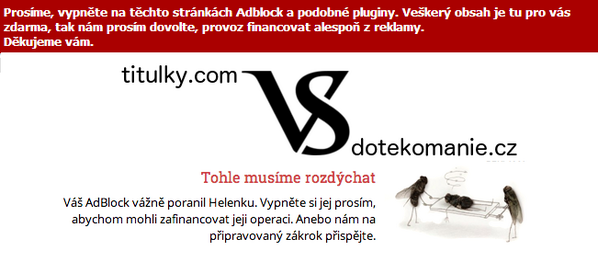 jaromirdvoracek's tweet photo. Srovnejte žádosti o výjimku v AdBlocku: @titulkycom vs. @dotekomanie. Koho podpoříte raději? http://t.co/A2XI8nmycI
