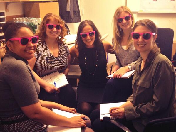 ColumbiaBizOSA's tweet image. We wear our sunglasses in Uris Hall #CBSWomen #cbsatthecenter of women #tbt #80schic