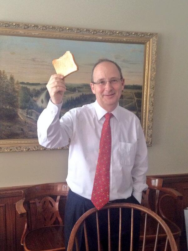 UBishops's tweet image. Principal Goldbloom getting in on today's celebrations. #raiseatoast