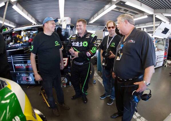 stalkitracing's tweet photo. Cornboard founder Lane Segerstrom hangin out with @RRJR23 in the garages today #NASCAR #Daytona #whatiscornboard http://t.co/UJgjTtrlwE
