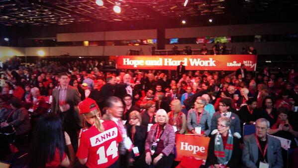LPCSask's tweet photo. Incredible crowd at #Lib14 in #Montreal! #YUL #LPC #CdnPoli http://t.co/W3qaGzOk2Q