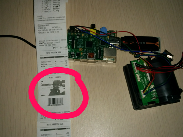 Freedom_Hack's tweet photo. #hack from #minusonebytwelve printing the bill wirelessly from an app with an #advertisement .#freedomhack http://t.co/guuOsYKYgl