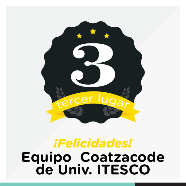 hackcoatza's tweet photo. ¡Felicidades al equipo de  @itescomx ,  ganadores del tercer lugar de nuestro #hakcoatza ! http://t.co/28lmSoIuRd