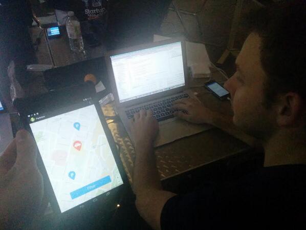 ParkHereCo's tweet image. .@VentureBuilder Bad resolution sneak peek that don't do justice to our awesome devs! #latenightcode #SWMontreal