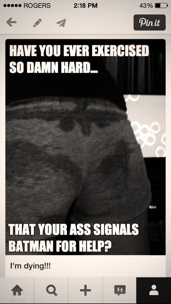 hashtag_p's tweet image. @torontojj #batman #sweat #batcall