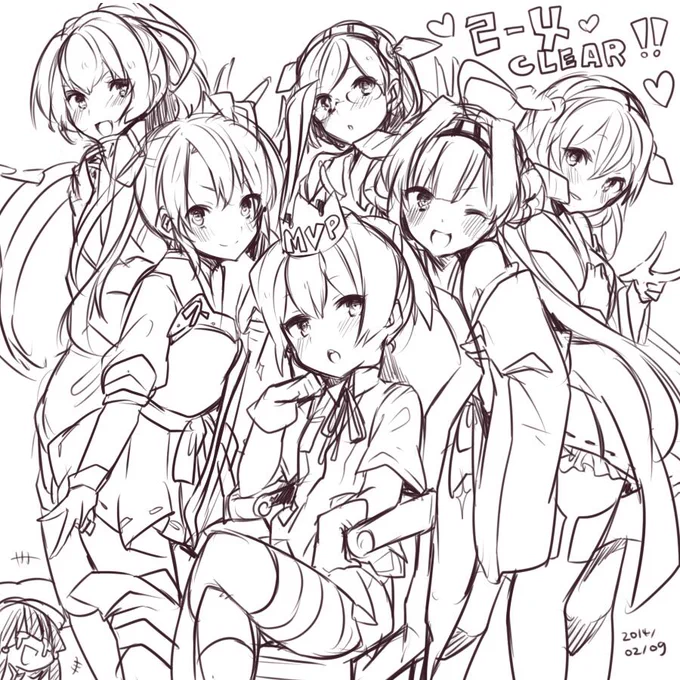 おめリプたくさんありがとうございました!!^///^2-4クリアメンバー集合落書き! 