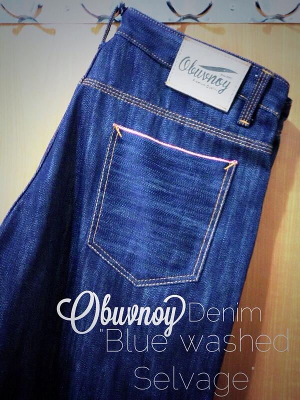 Ready Stock <a href="/obvny/">Obuvnoy</a> Denim "Blue Washed Selvage"size 34,32 Slim Fit Cut. For another size and info text 081220200465