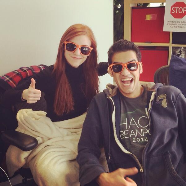 Thanks <a href="/hubspotdev/">HubSpot for Developers</a> for allowing us to code by the sunny windows #HackBeanpot