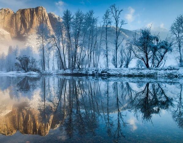 Gabriele_Corno's tweet photo. Winter Reflections, Yosemite National Park, CA, by C.Costa #Mirror #Yosemite #Snowy http://t.co/wBQqQZsydJ