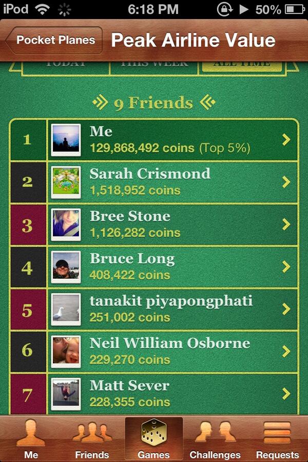 badhr's tweet image. Wohoo #no1 #Nimblebit #PocketPlane #iOS #game #GameCentre #Friends