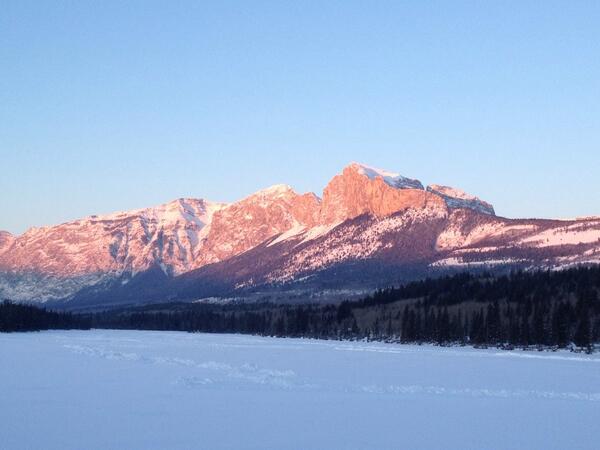 Good morning from Hector Lake @ the Nakoda Lodge, Morley, Alberta Canada