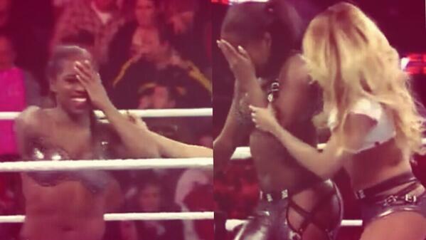 DynamicDactyl's tweet image. My eye injury is pretty funked up..still not going to stop me from taking what's rightfully mine.#NaomiForDivasChamp