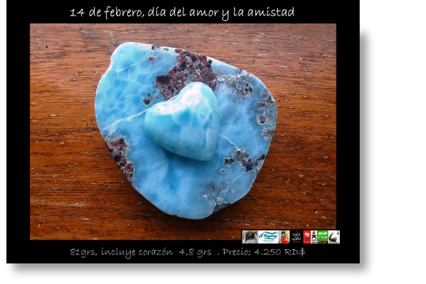 RDLarimar's tweet photo. Pieza de 81 grs, incluye corazón en Larimar ( 4,8 grs ). Precio; 4.250 RD$, 14 de Febrero,día del amor i amistad http://t.co/RncLciVdiK