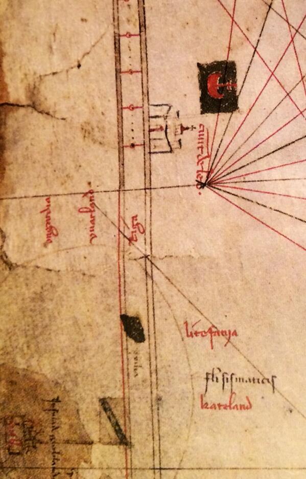 CatalanAtlas's tweet photo. Litefanja (Lithuania) in a 1339 Catalan chart from Majorca by A. Dulcert school. Independence Day @LTUworld http://t.co/3NqS4cbrfF