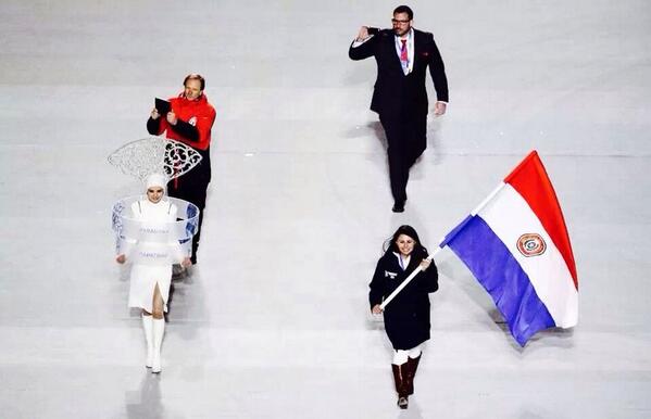 ParaguayTVHD's tweet photo. Orgullo paraguayo en las olimpiadas de invierno #Sochi2014 @julia_marino http://t.co/eOmV4AxZg5