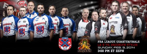 <a href="/iJesseWilliams/">jesse Williams.</a> your Brooklyn Styles are going down today at 3pm ET <a href="/ESPN/">ESPN</a> #TeamL.A. X <a href="/PBATour/">PBA Tour</a>