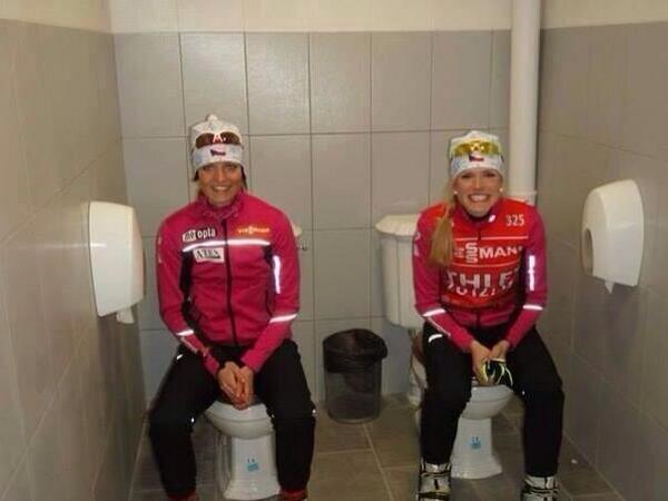 At least now it makes sense why women go to the bathroom in groups! #SochiProblems #SochiFail 😂