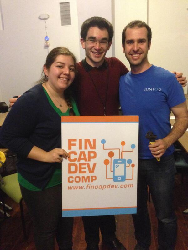 FinCapDev's tweet photo. Climb prototype takes grand prize at SF #hackathon! $3000 @YIDeveloper API + guaranteed spot in @FinCapDev http://t.co/D5AVrpyJm5
