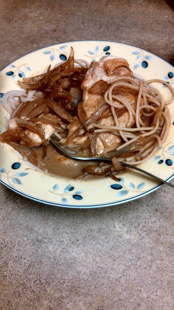 mcdowell_kate's tweet photo. Coconut Thai chicken over noodles tonight! http://t.co/b4gJfBRp2X