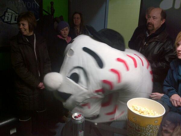 @InnovationCU hosts #skcreditunions. Nice the #ballziethemascot dropped in