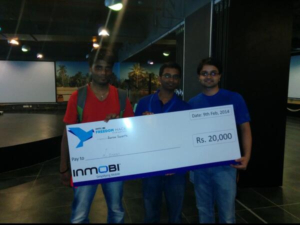Freedom_Hack's tweet photo. Proud Second Runner up of #freedomhack. Team #loners http://t.co/rWLgoWe5Us
