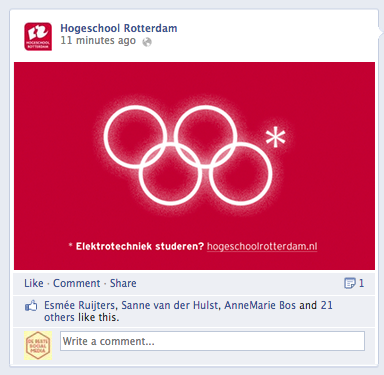 Heerlijke #OS2014 inhaker van Hogeschool Rotterdam. (dank Nikita Veenhuizen).
