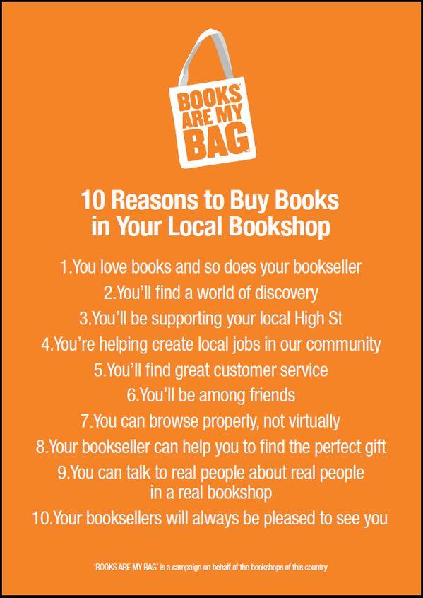 A reminder on why you should #supportbookshops