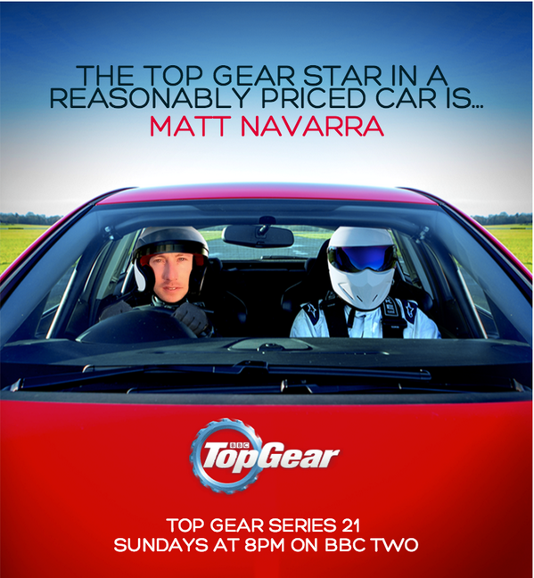 MattNavarra's tweet photo. . @TopGear's star in the reasonably priced car next week will be @MattNavarraUK #JoinStig http://t.co/Wn1DF39wNU